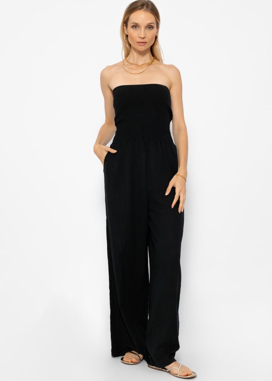 Off-the-shoulder jumpsuit - black