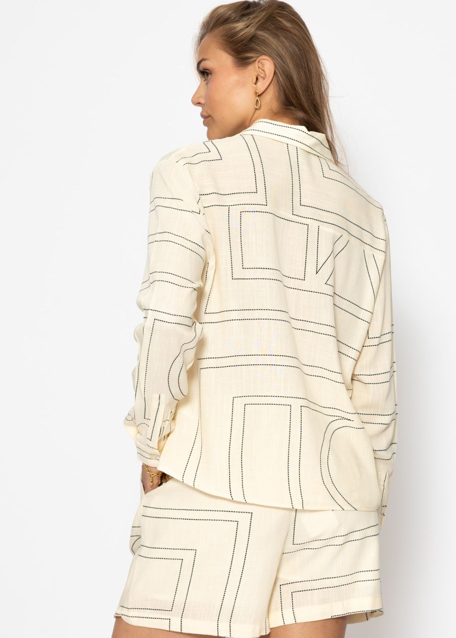 Shorts with print - cream