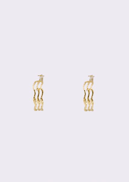 Creoles with fine bars, gold