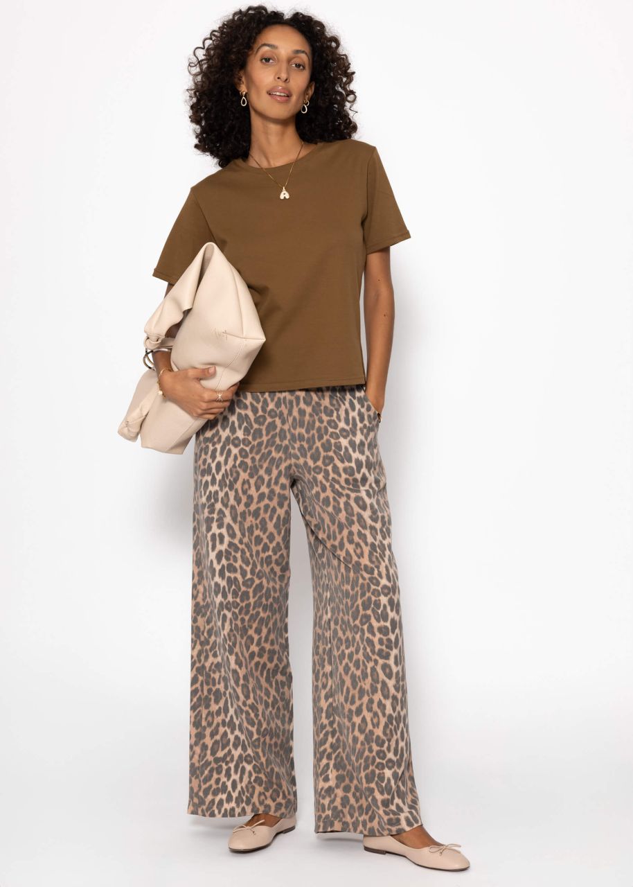 Round neck T-shirt - brown