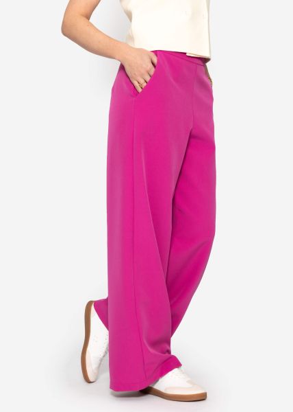 Highwaist fabric pants - pink