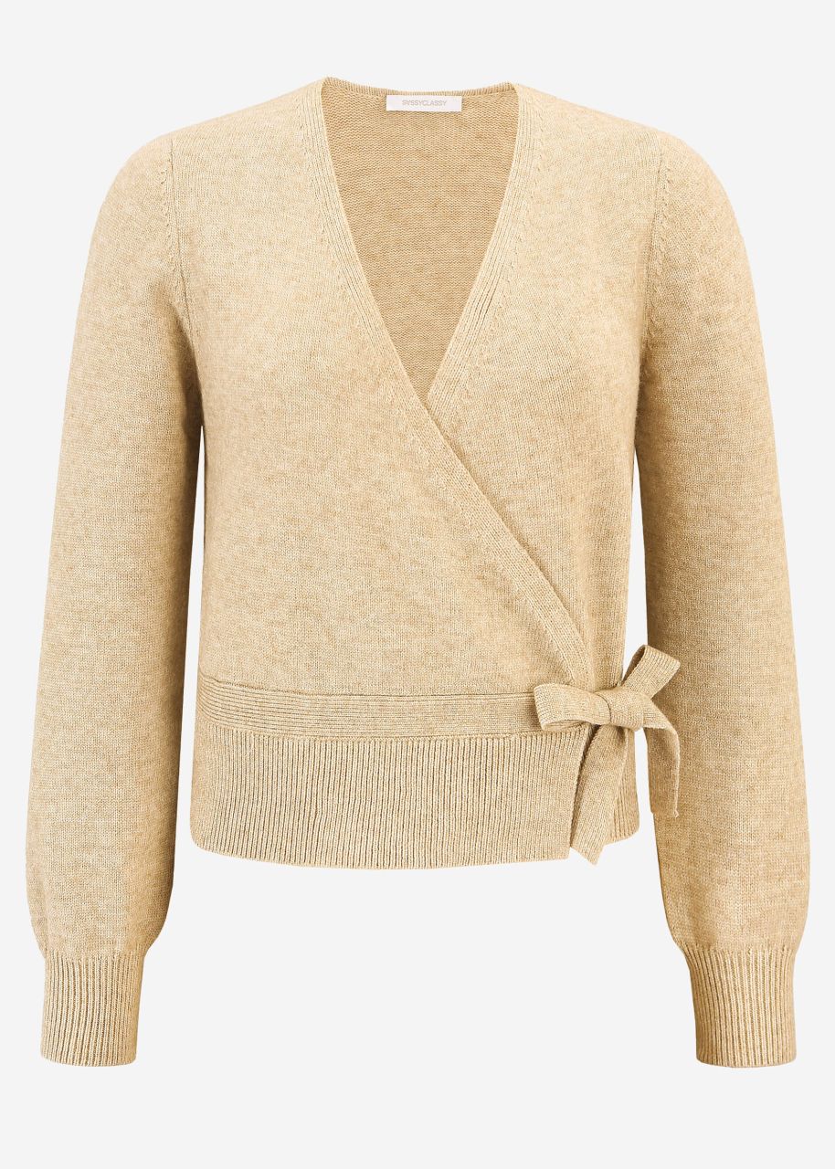 Wrap cardigan - beige