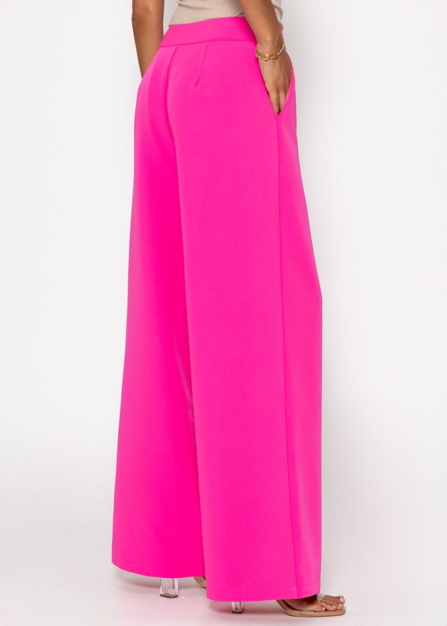 Lightweight fabric trousers - neon pink