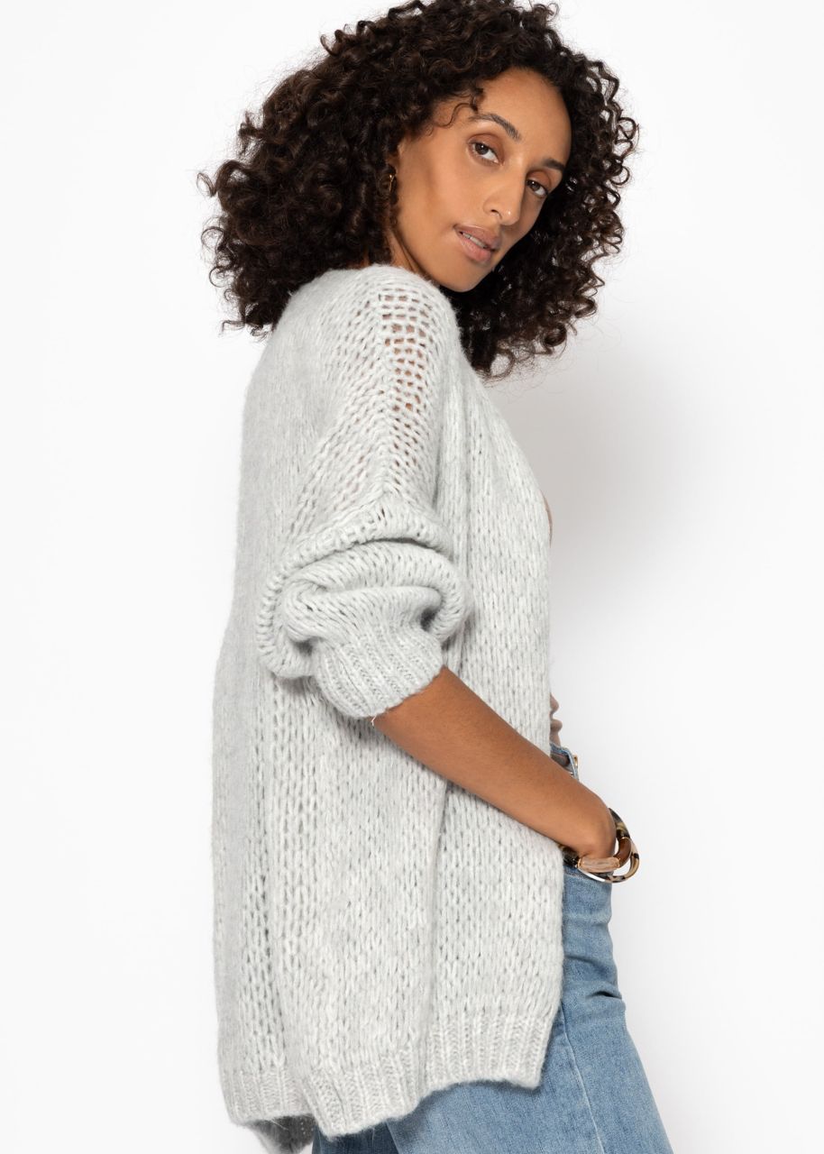 Oversize cardigan - light grey