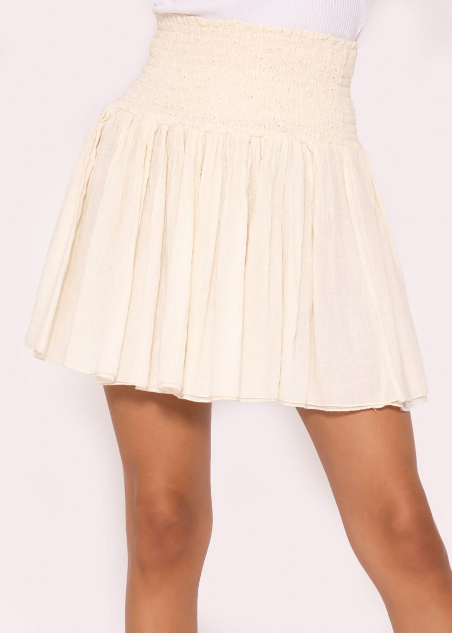 Cotton skirt, light beige