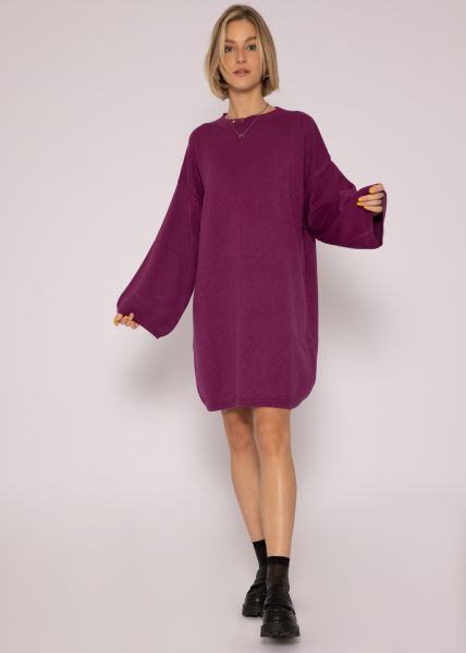Ultra oversize knit dress, blackberry
