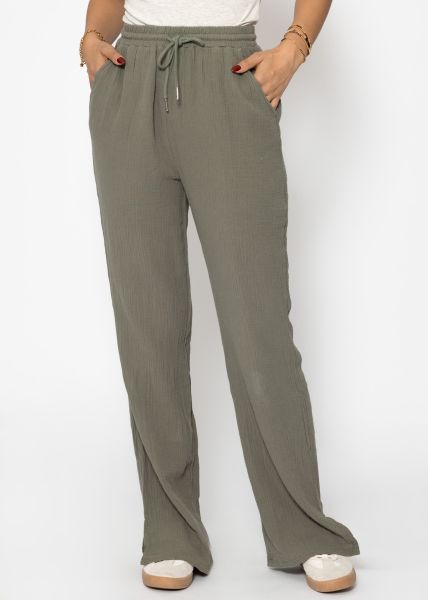 Muslin Pants, khaki