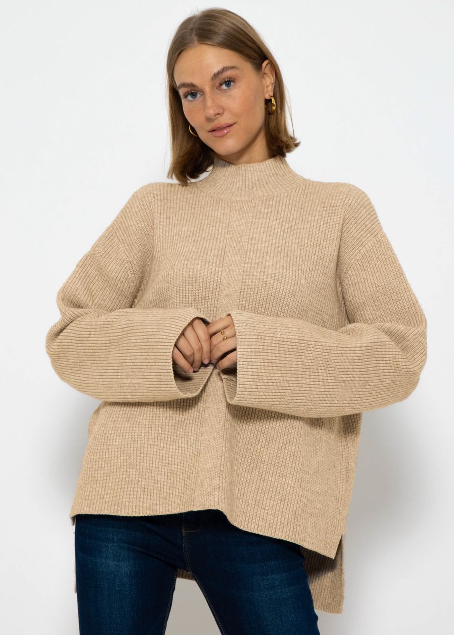 Turtleneck sweater - taupe