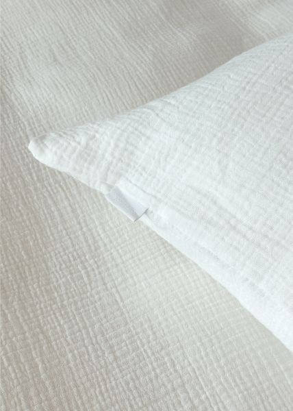 Muslin bed linen - white