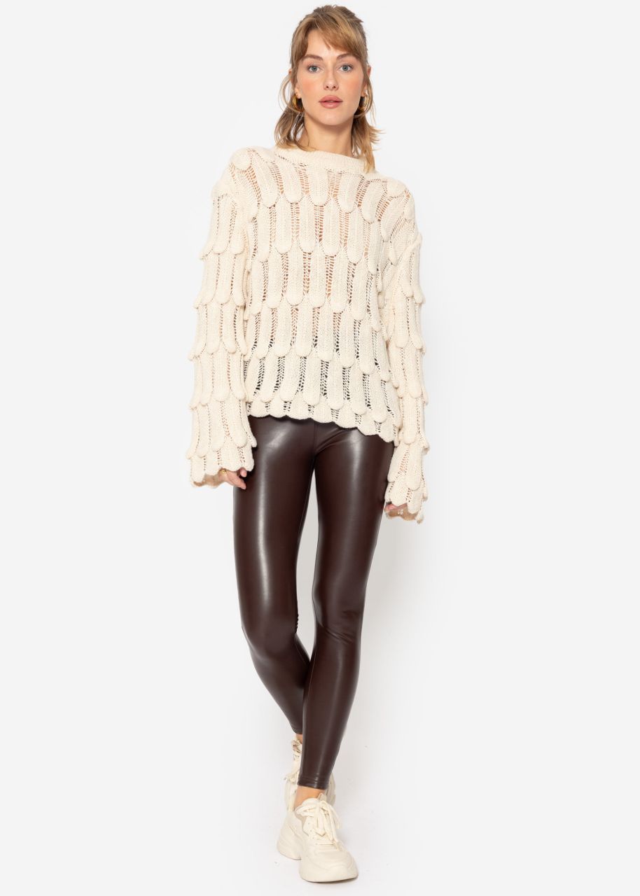 Jumper with pattern - beige