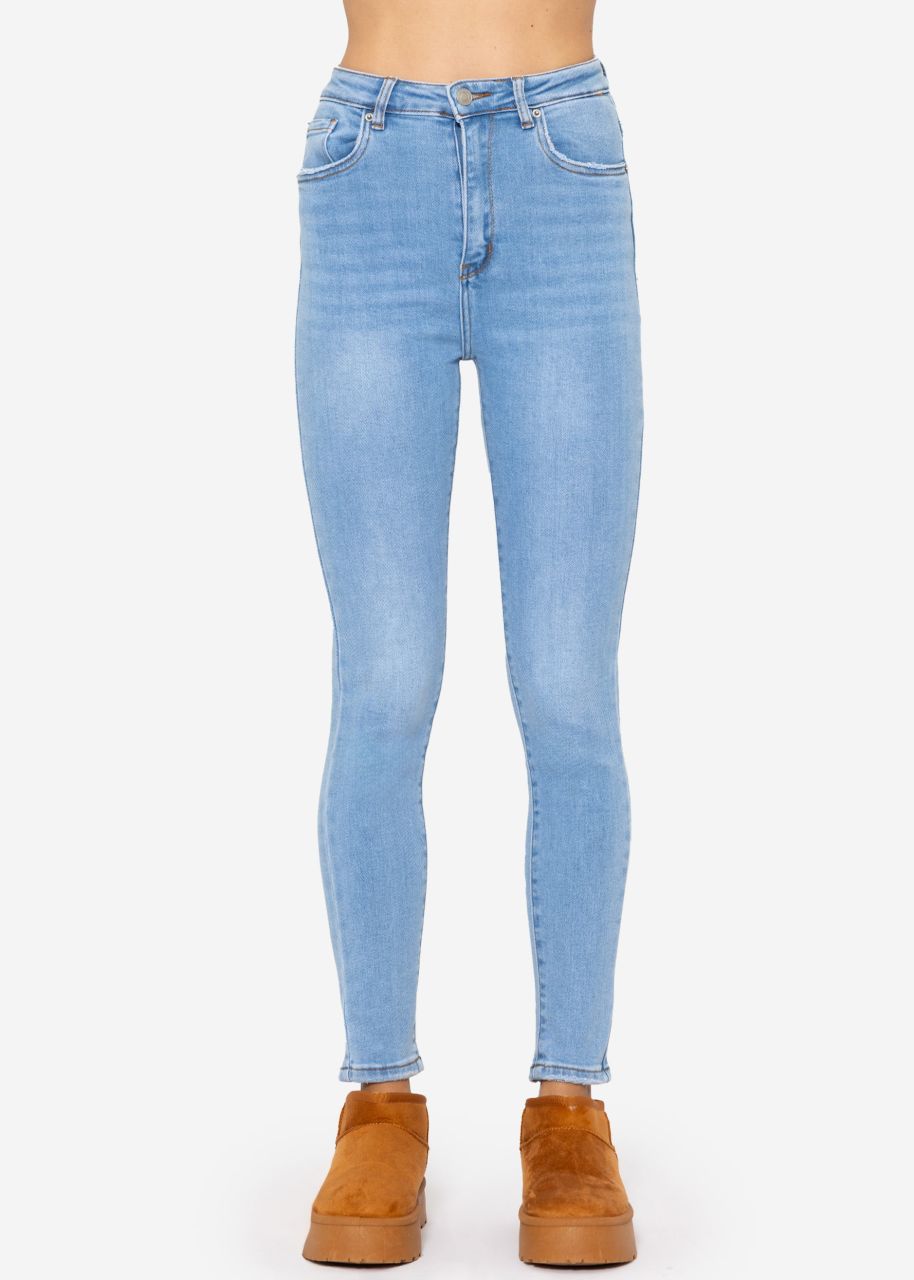 Highwaist skinny jeans - light blue