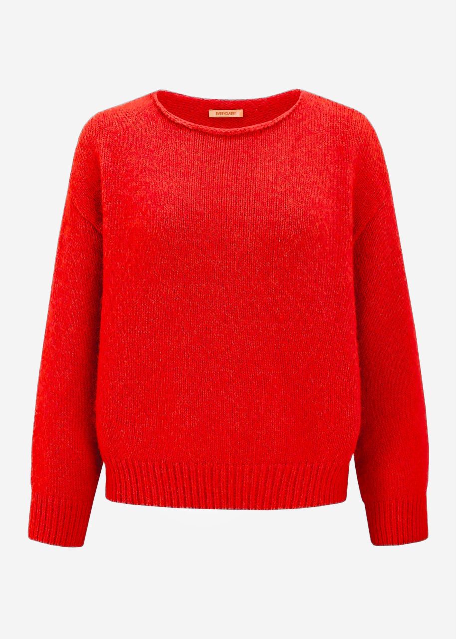 Oversize sweater - orangered