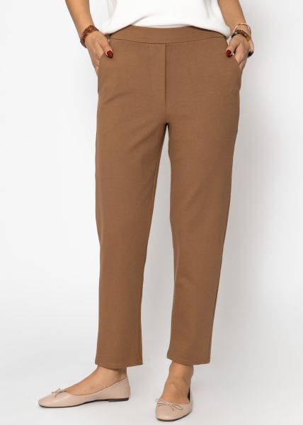 Jersey chinos - brown