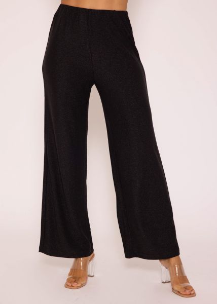 Lurex trousers - black