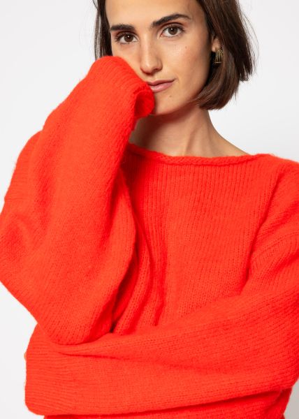 Oversize sweater - orangered