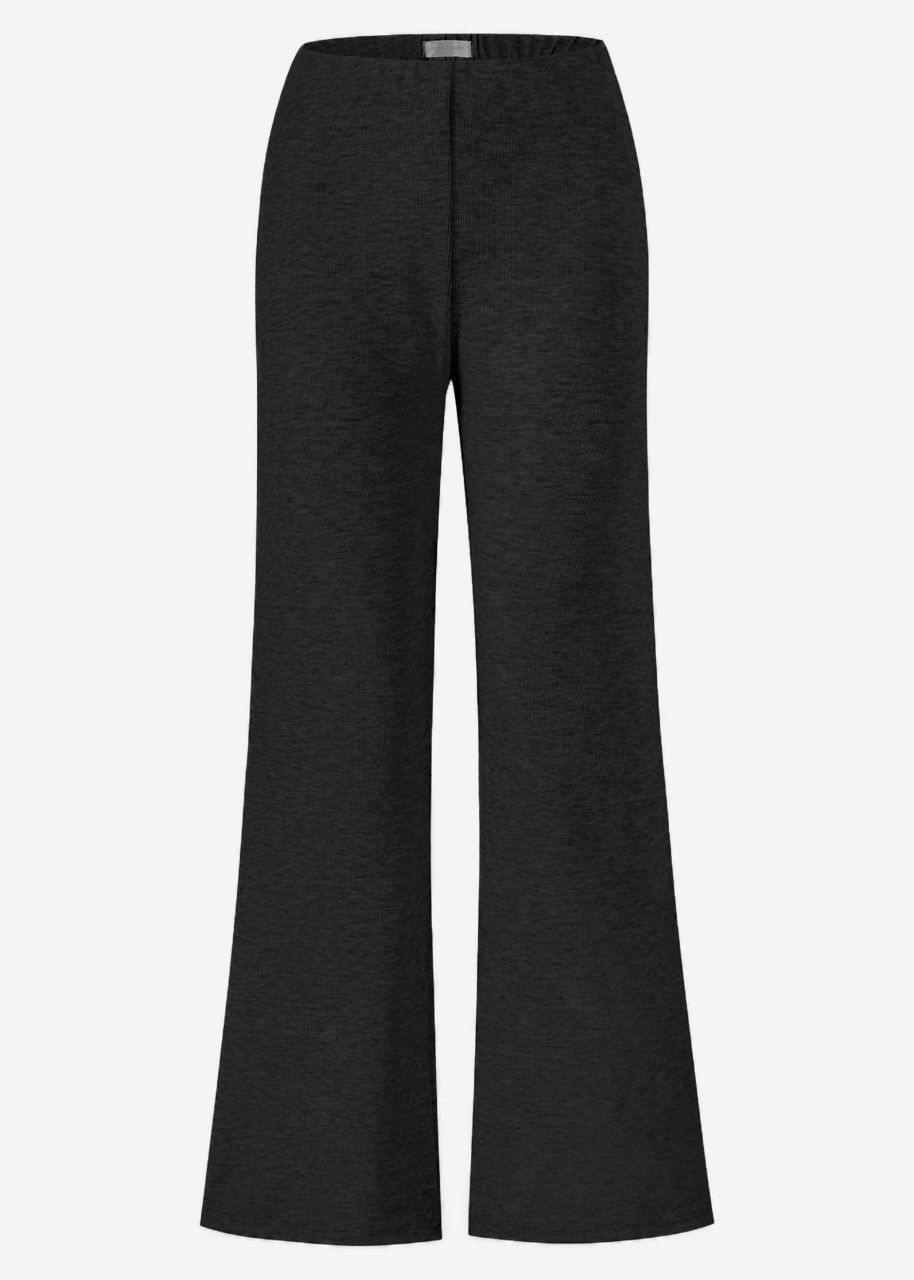 Jersey Flare Pants - dark grey mottled