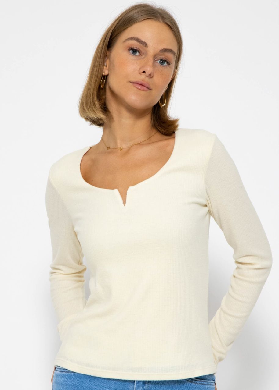 Soft long sleeve shirt - light beige