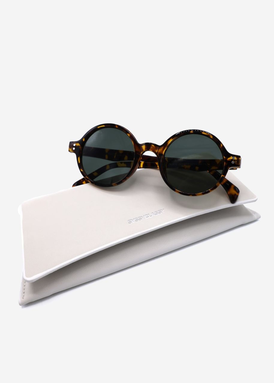 Round sunglasses - tortoise brown