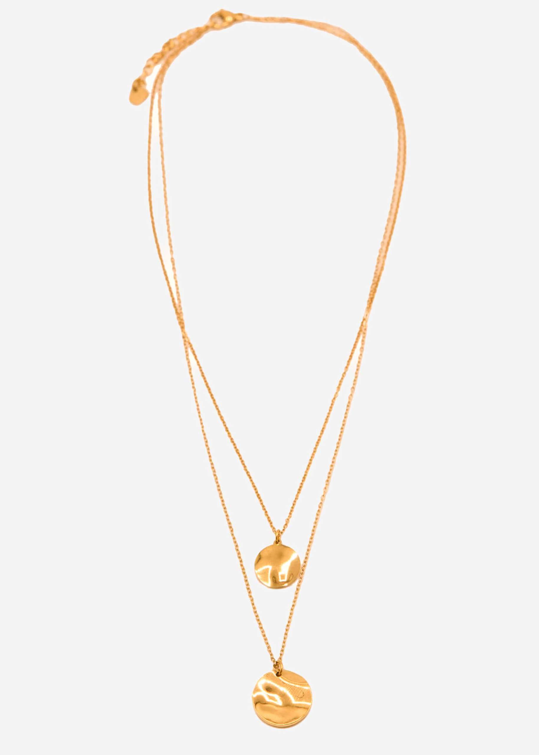 Combined chain with pendants, gold