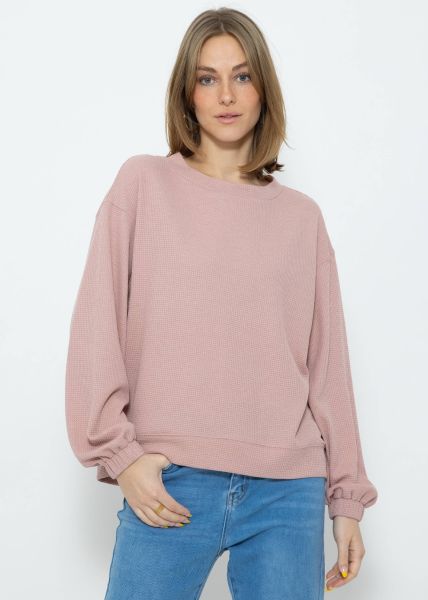 Long-sleeved shirt in | | New Clothing - waffle Arrivals pink New piqué
