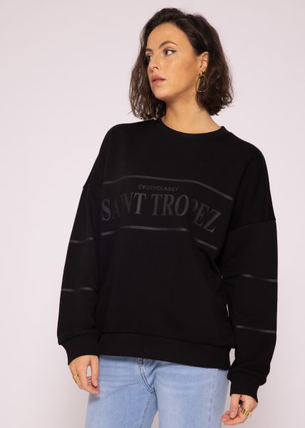 Casual sweatshirt "SAINT TROPEZ", black