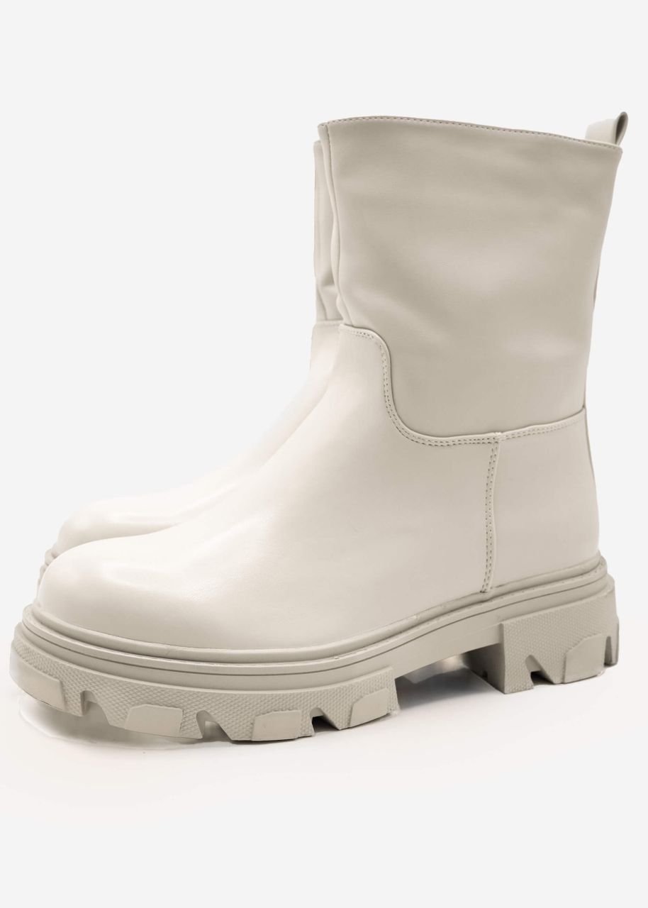 Combat boots, offwhite