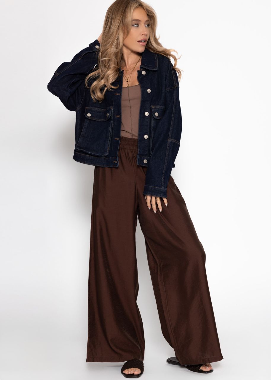 Denim jacket with patch pockets - dark blue
