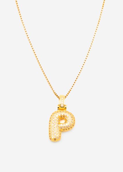 Letter chain - P - gold