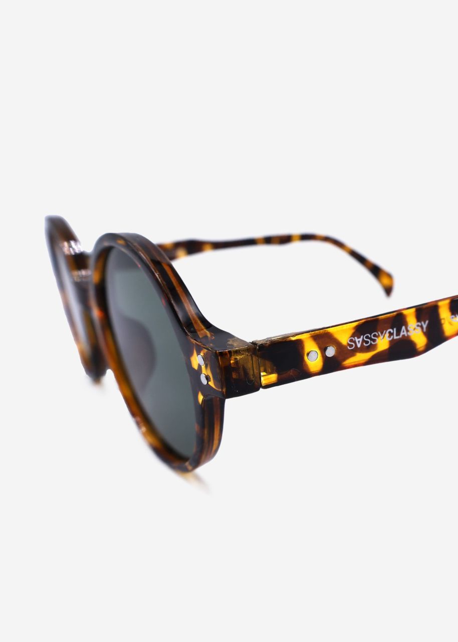 Round sunglasses - tortoise brown