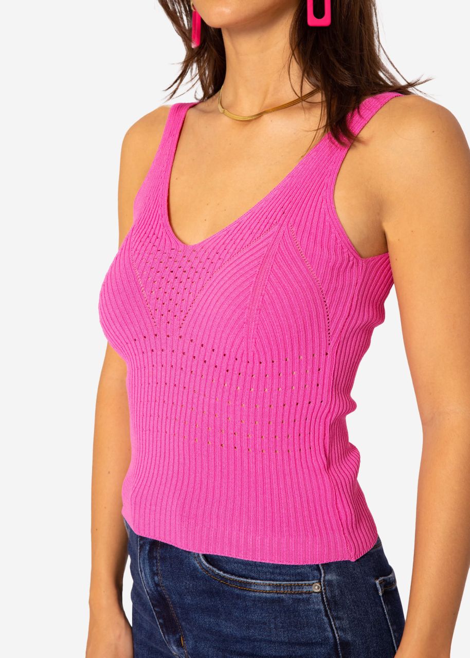 Fine knit top, pink