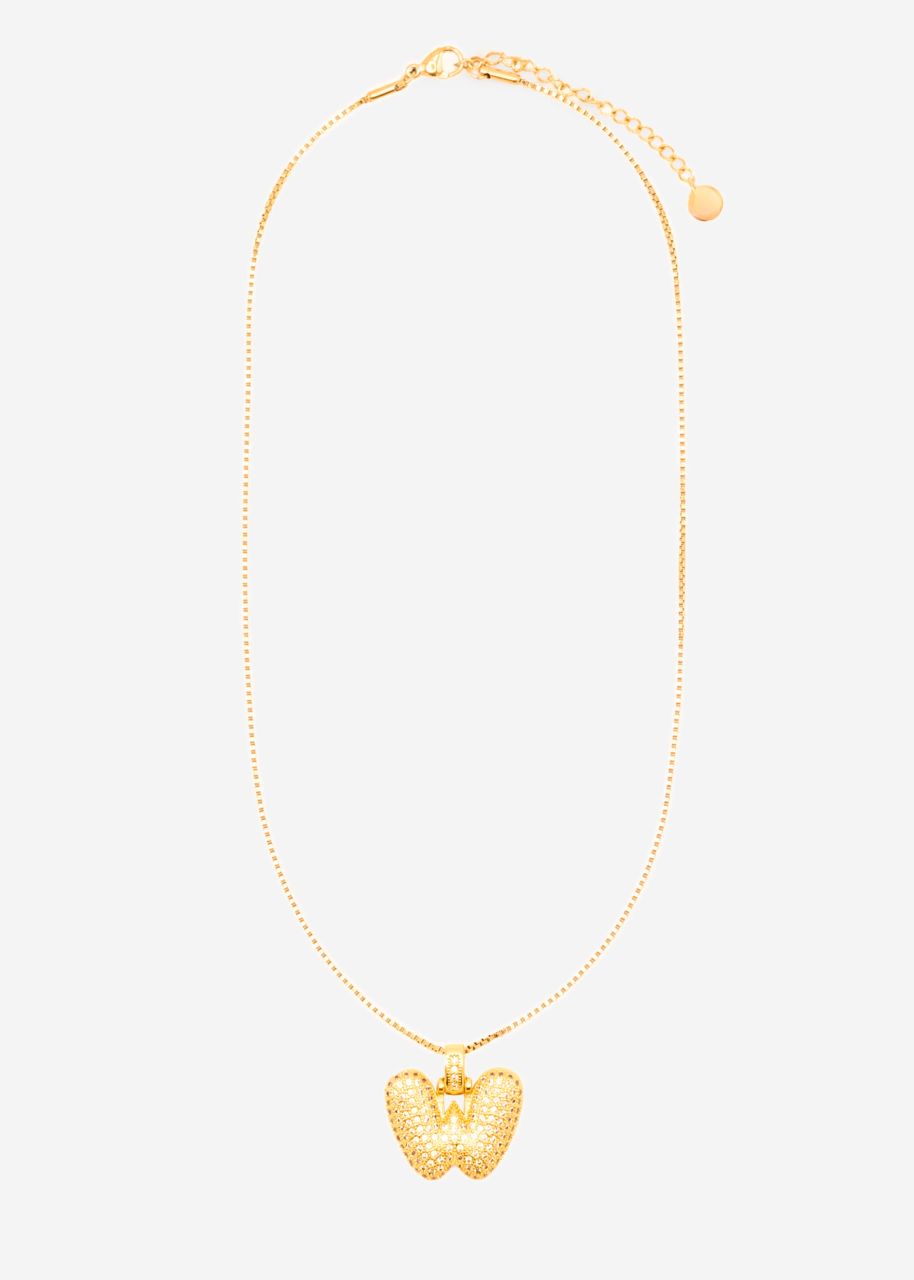 Letter chain - W - gold