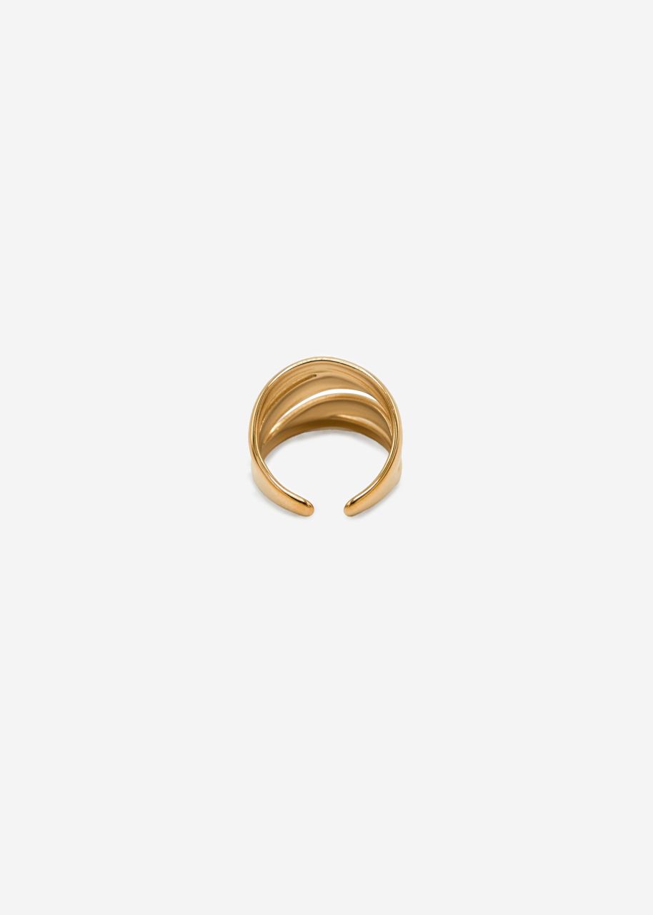 Wide, intertwined ring - gold