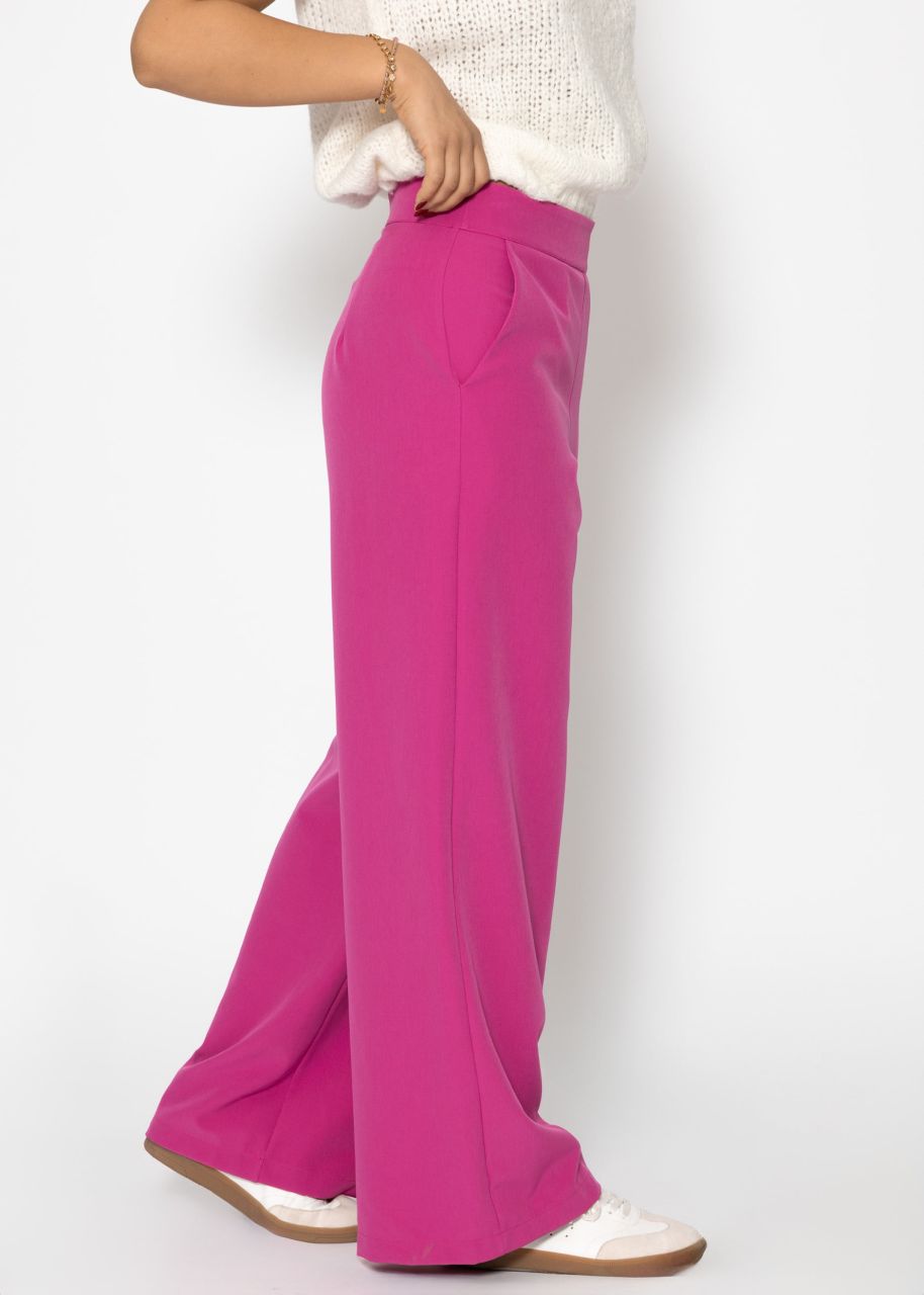 Highwaist fabric pants - pink