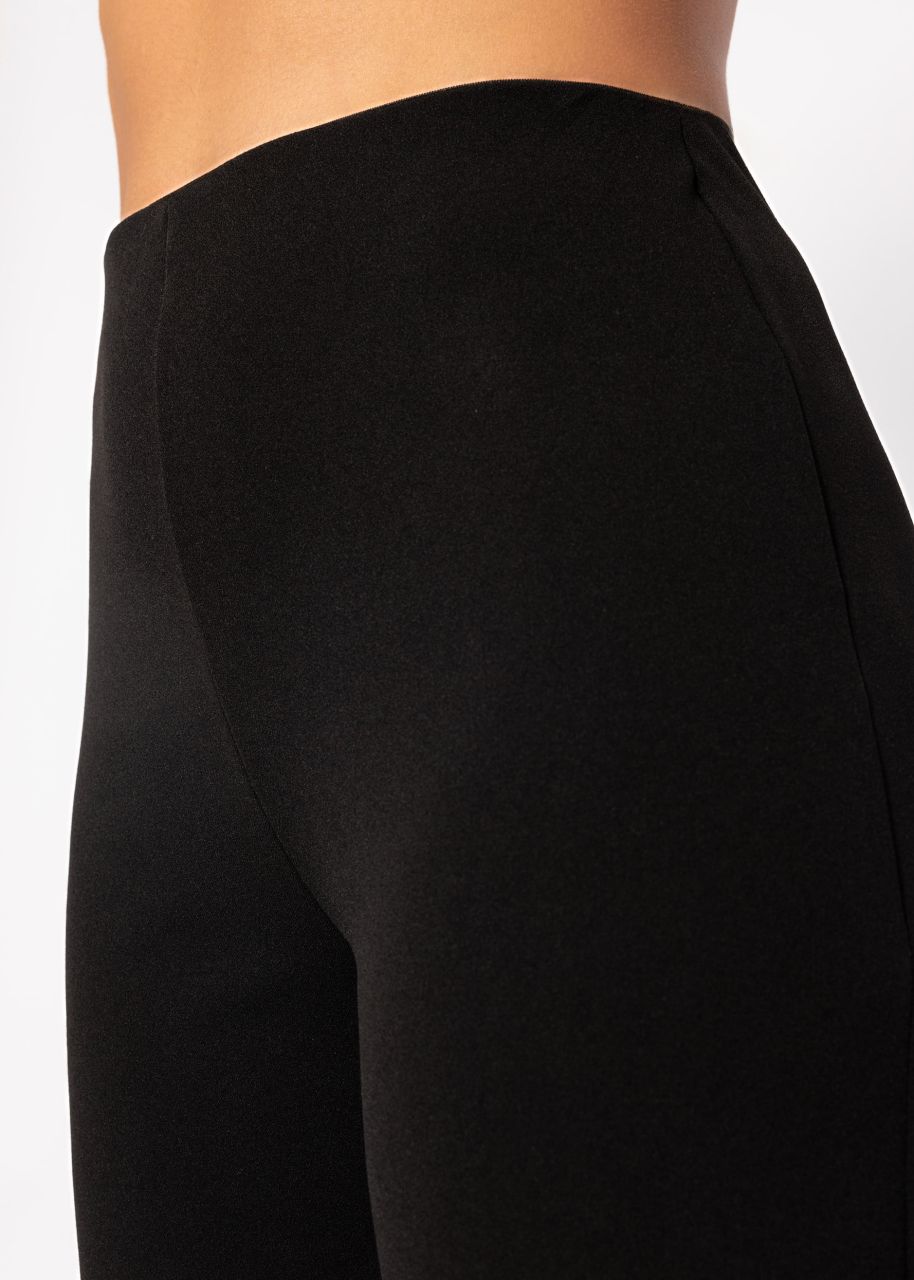 Wide slip-on pants - black