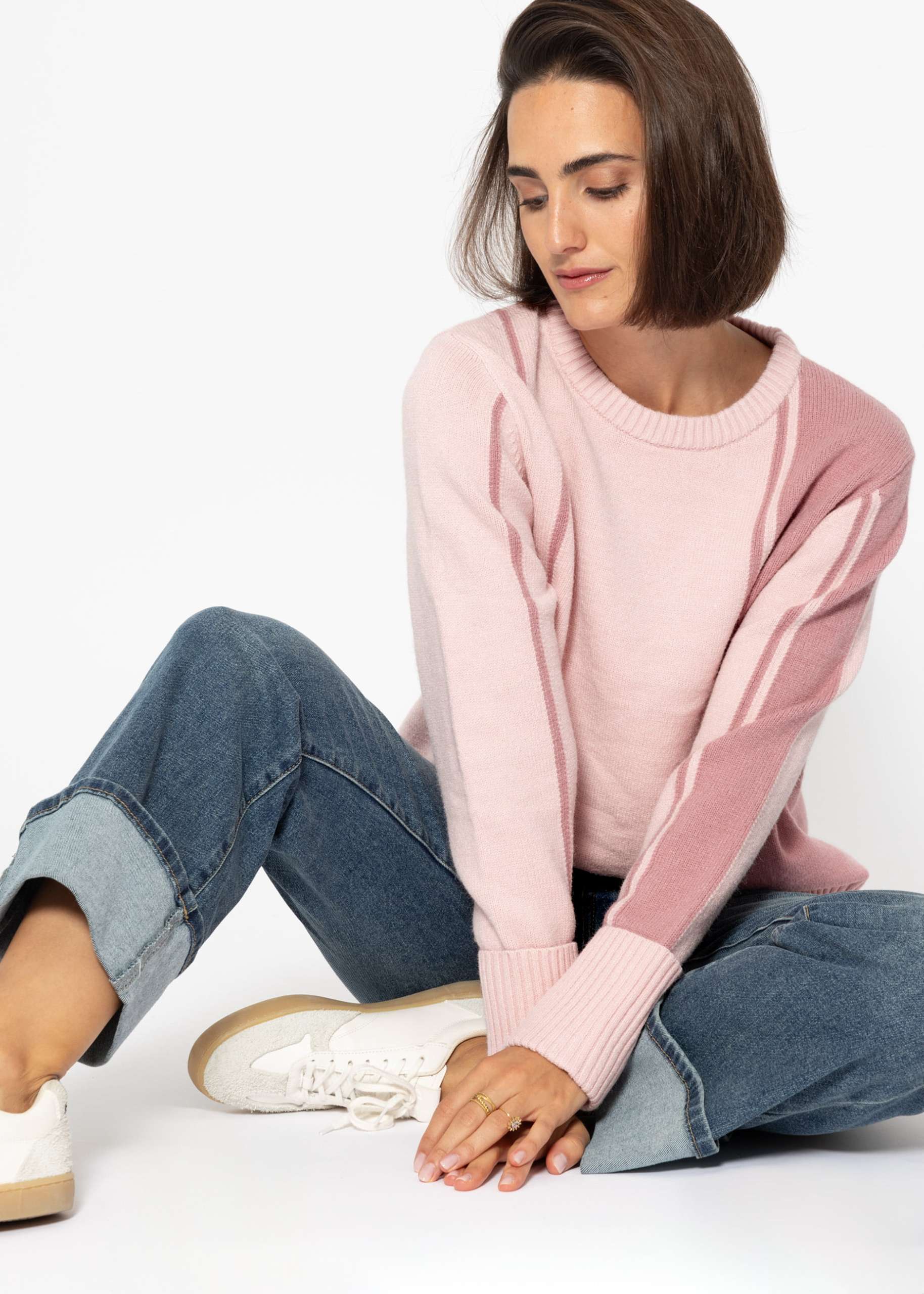 Striped jumper - pink