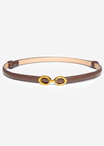 Adjustable belt - dark brown