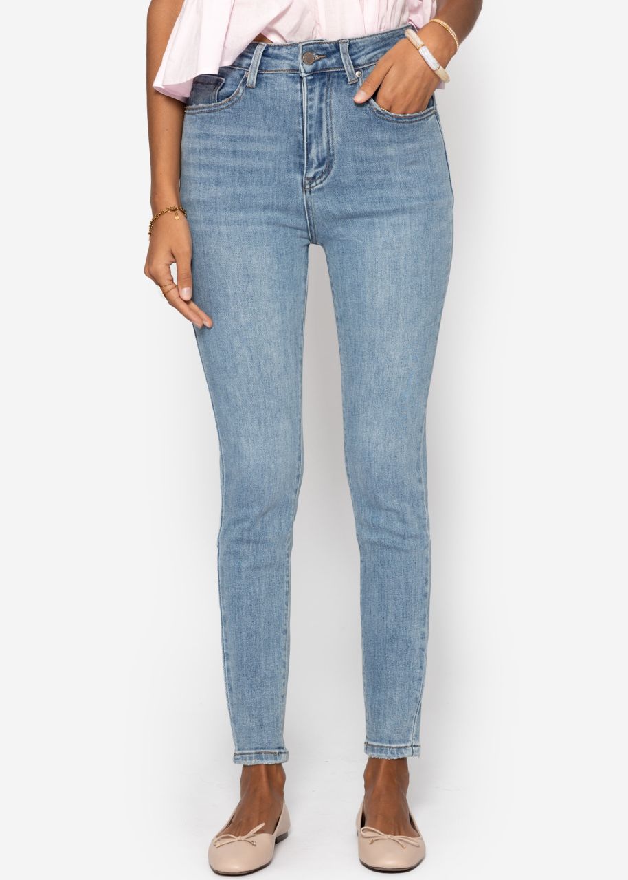 Highwaist skinny jeans - light blue