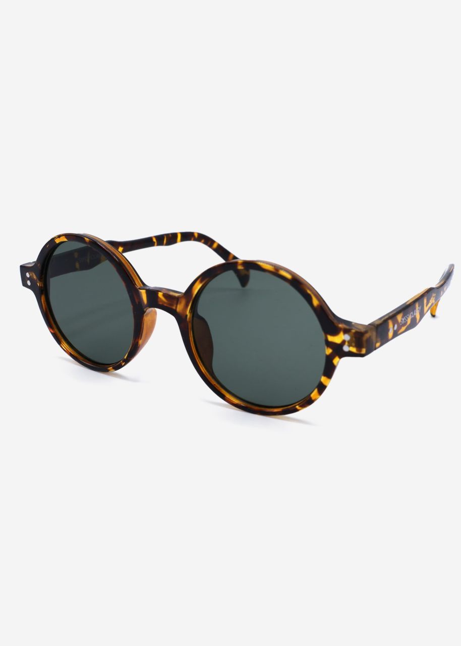 Round sunglasses - tortoise brown