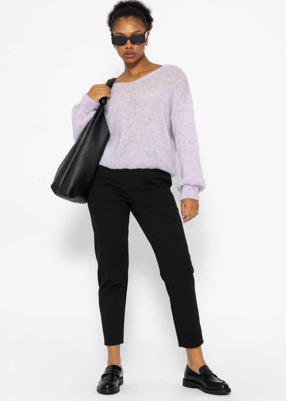 V-neck jumper - lilac