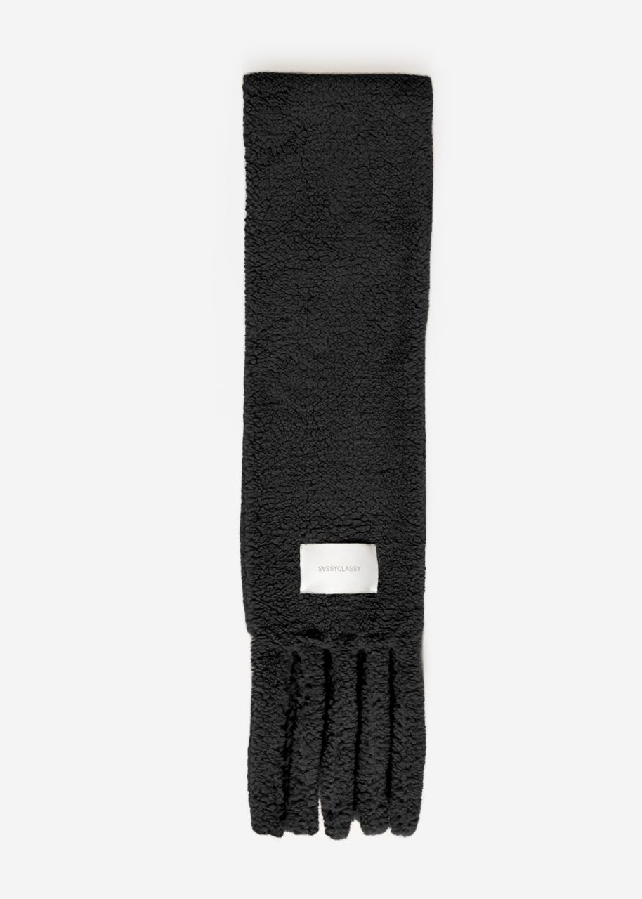 Teddy scarf - black