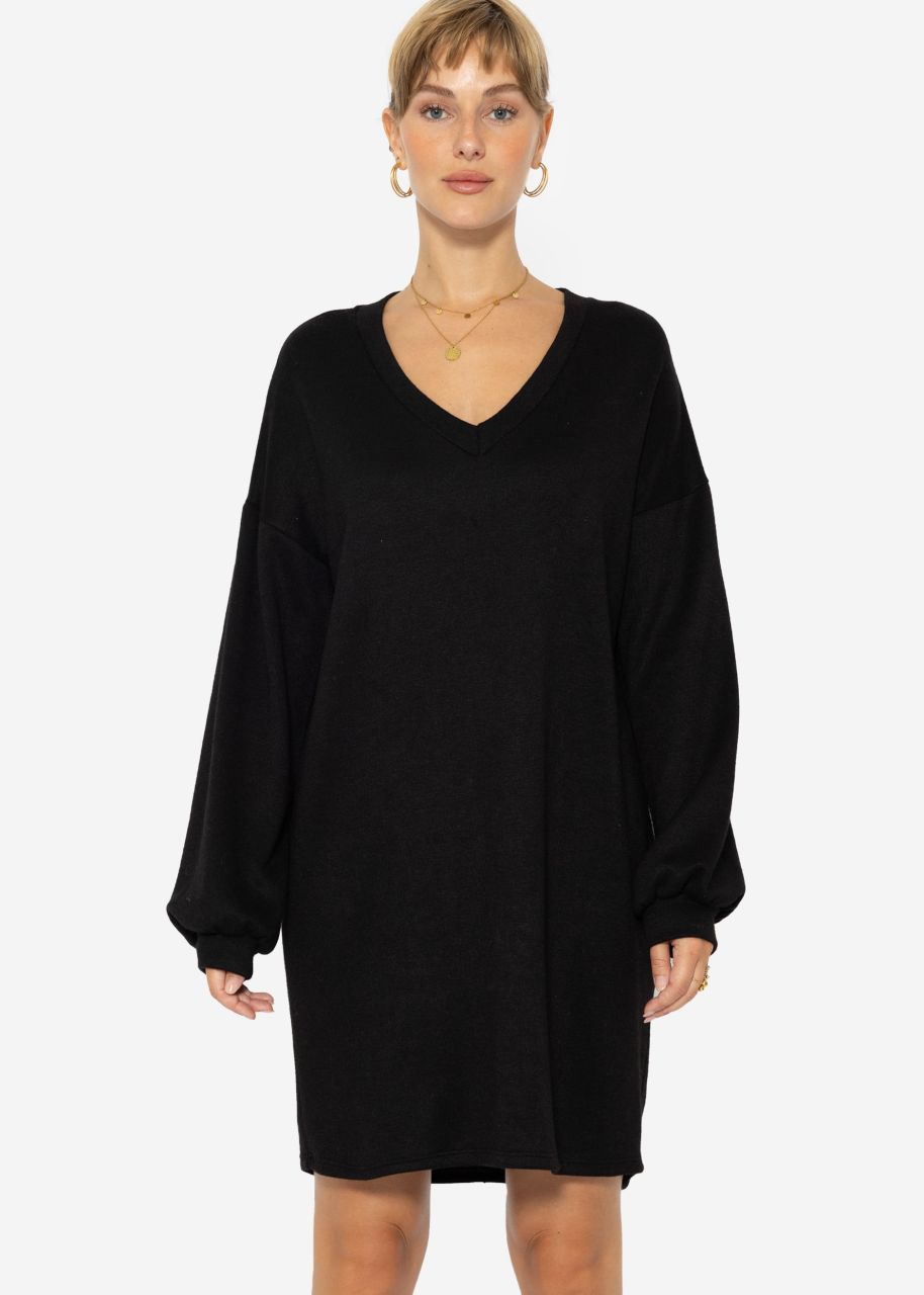 Super soft jersey dress in short - black