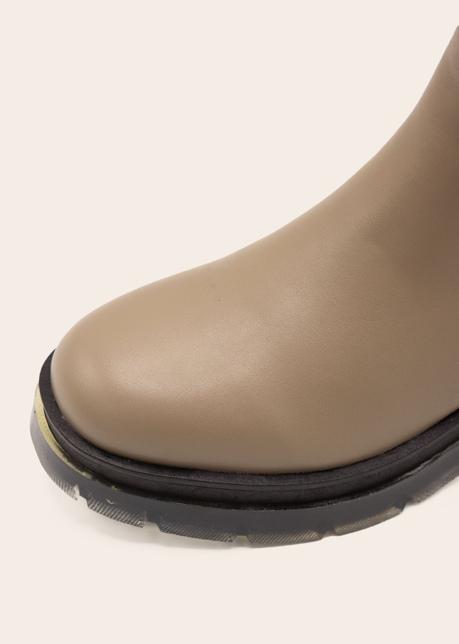 Chelsea Boots mit Plateau, taupe