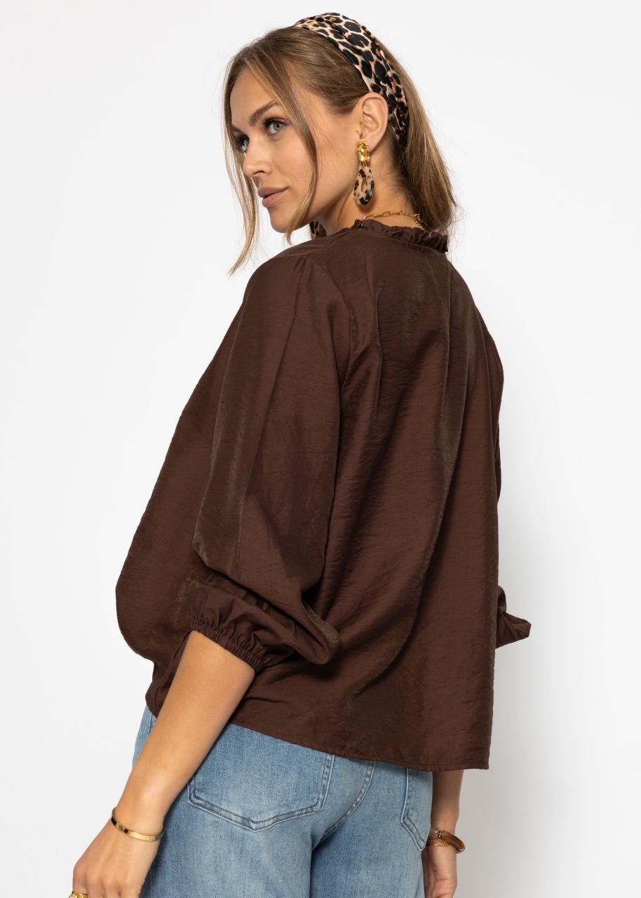 Slip-on blouse - brown