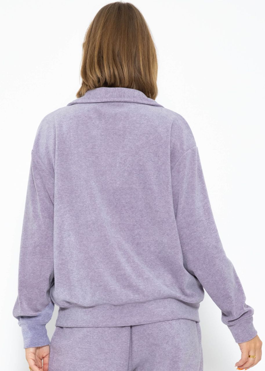 Terry sweater - purple