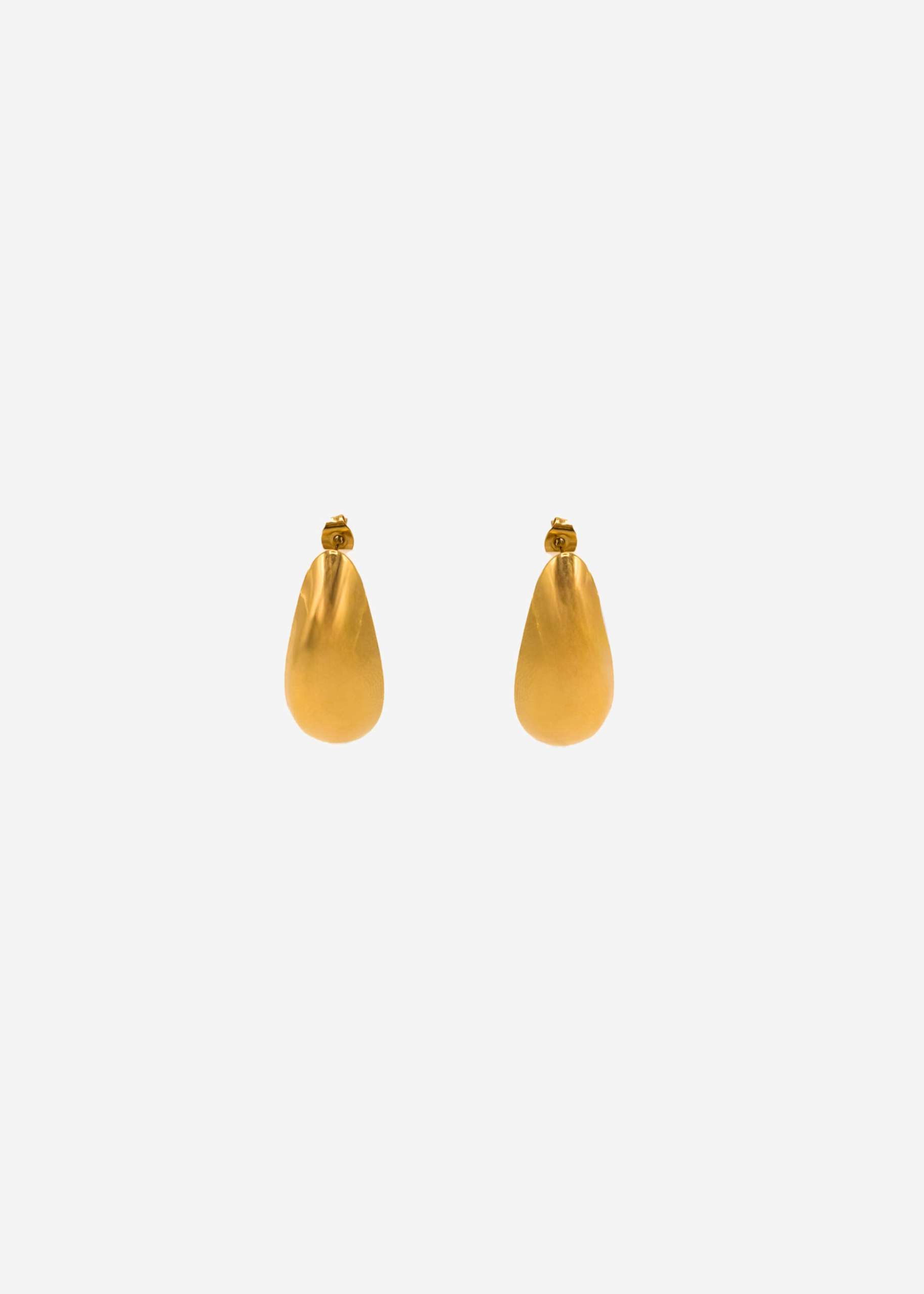 Elongated Drops stud earrings - gold