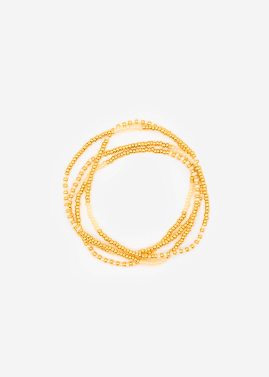 Pearl bracelet - gold-white