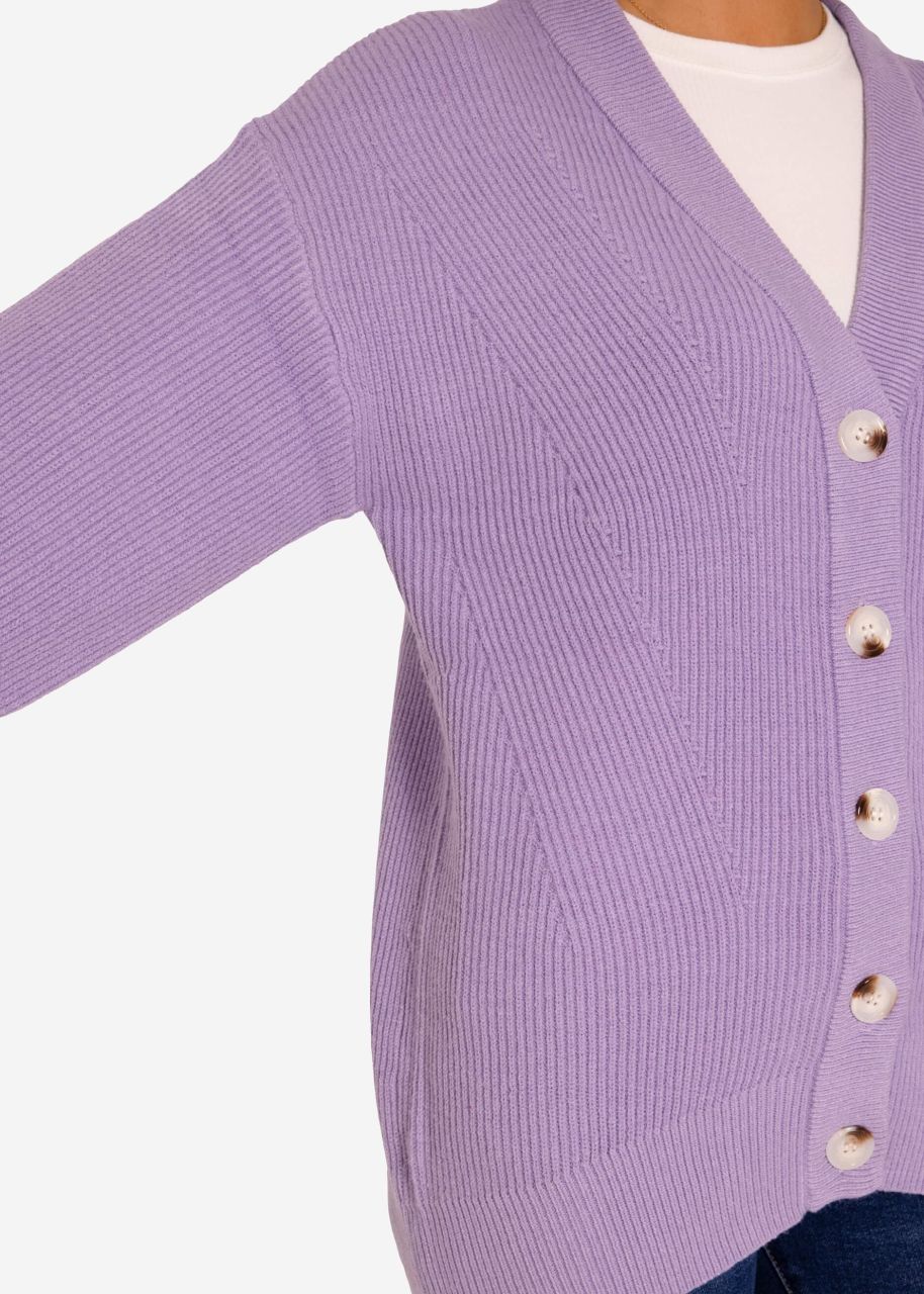 V-neck cardigan - lilac