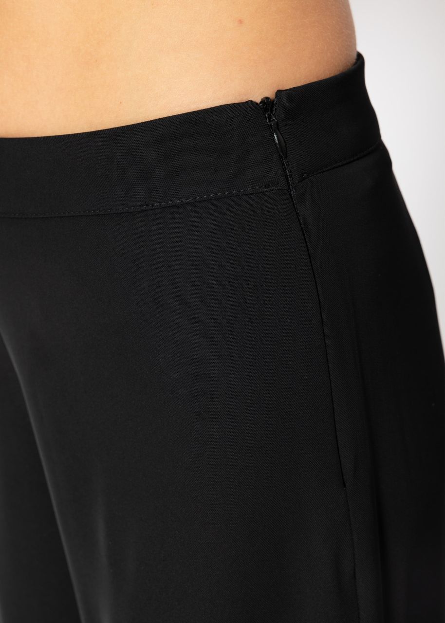 High Waist Palazzo Trousers - black