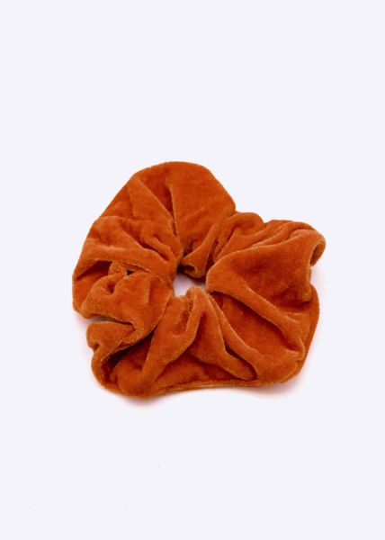 Velvet scrunchie, orange