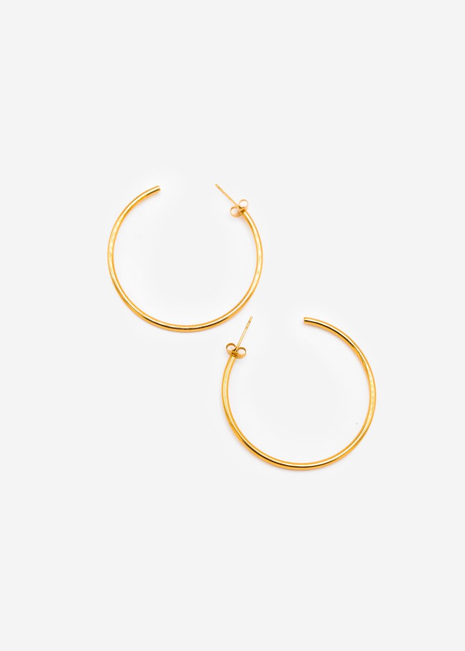 Fine hoop earrings - gold